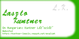 laszlo kuntner business card